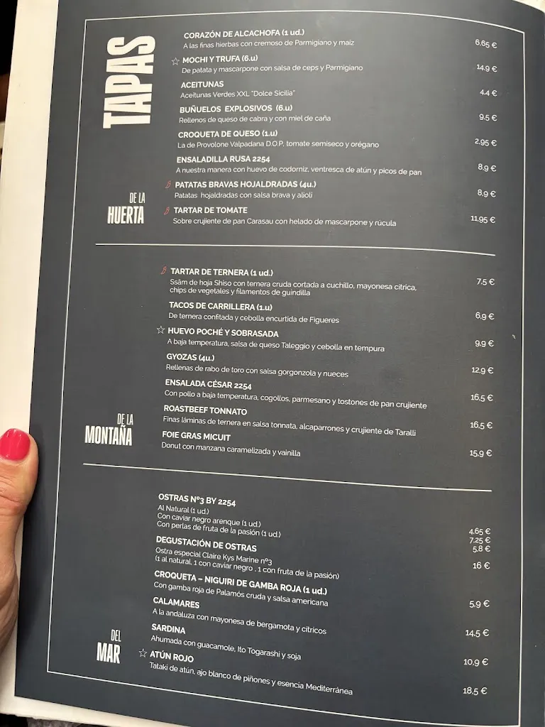 Menu_2254 Barcelona Restaurant_Barcelona_image_4
