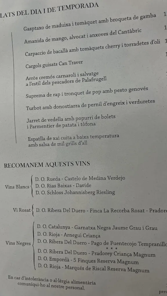 Menu_Can Traver Restaurant - Bigues i Riells del Fai_Bigues i Riells_immagine_3