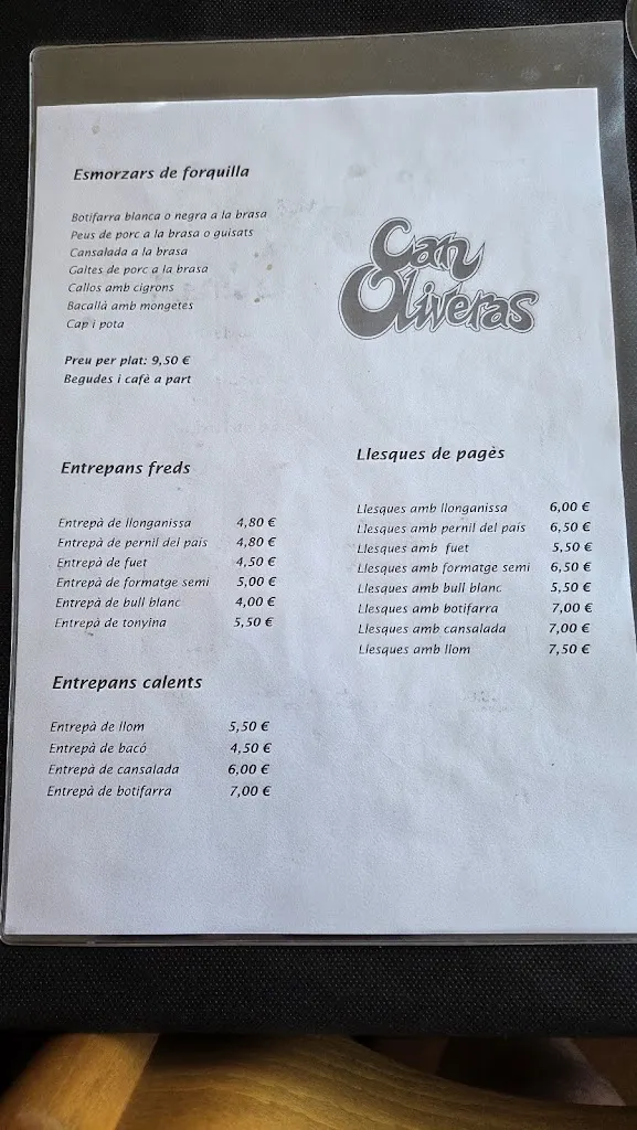 Menu_Restaurant Can Oliveras_Bigues i Riells_image_1