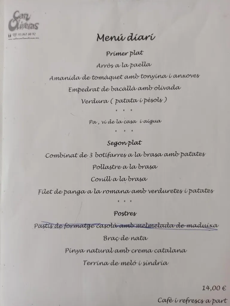 Menu_Restaurant Can Oliveras_Bigues i Riells_image_2