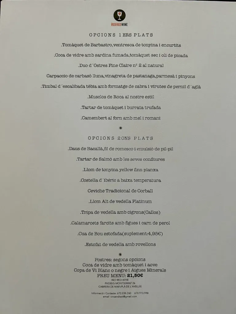 Menu_Red Red Wine_Cabrera dAnoia_image_2