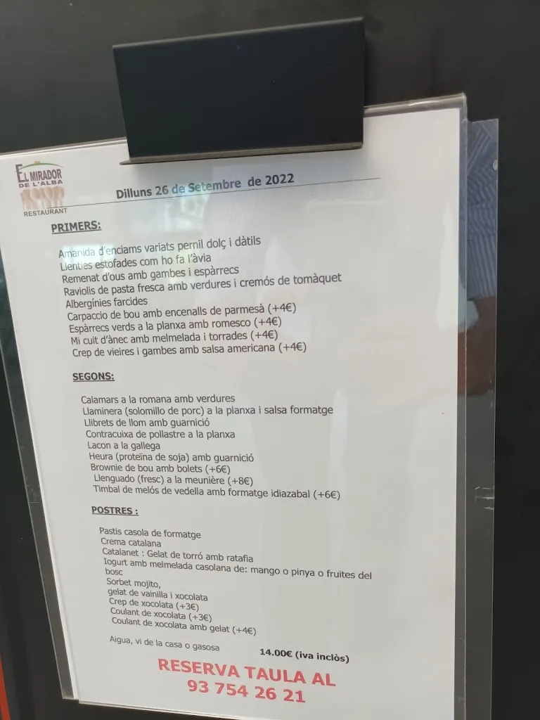 Menu_El Mirador de l'Alba_Cabrera dAnoia_image_2