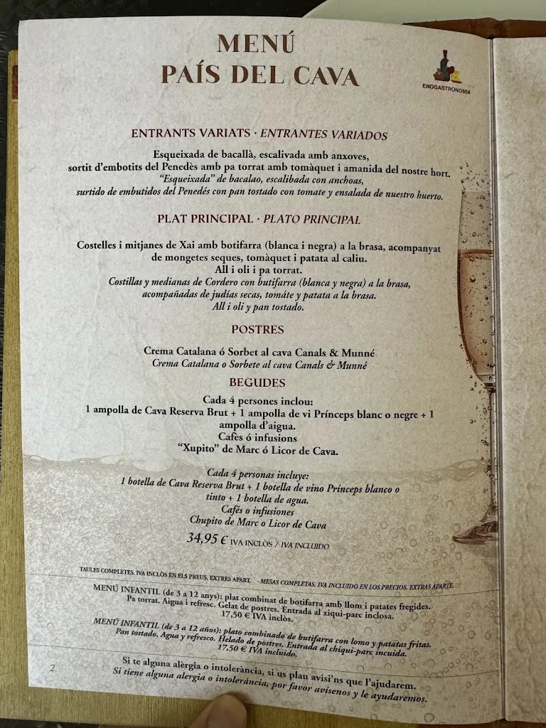 Menu_Restaurant Canals & Munné. Arrosos a la brasa. Dinars per grups._Cabrera dAnoia_image_3