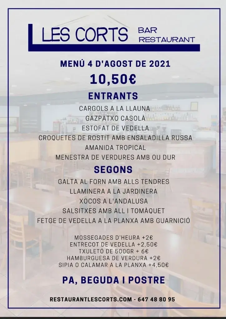Menu_Restaurant Les Corts_Cabrera de Mar_image_2