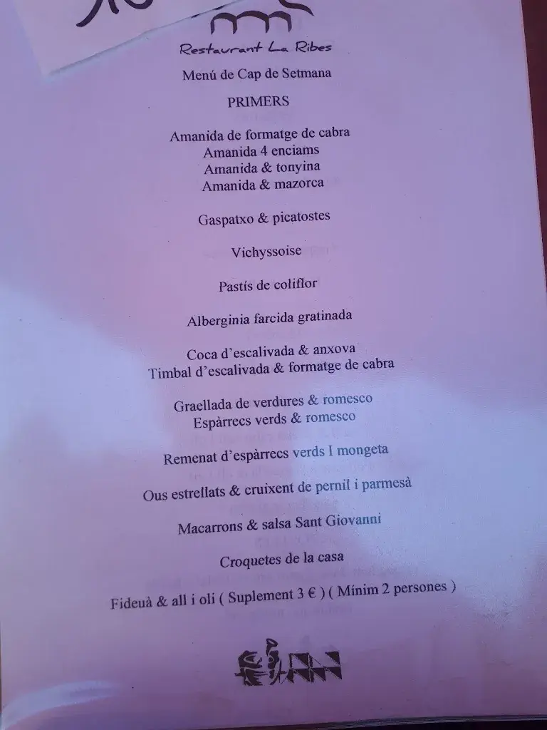 Menu_Restaurant La Ribes_Cabrera de Mar_image_4