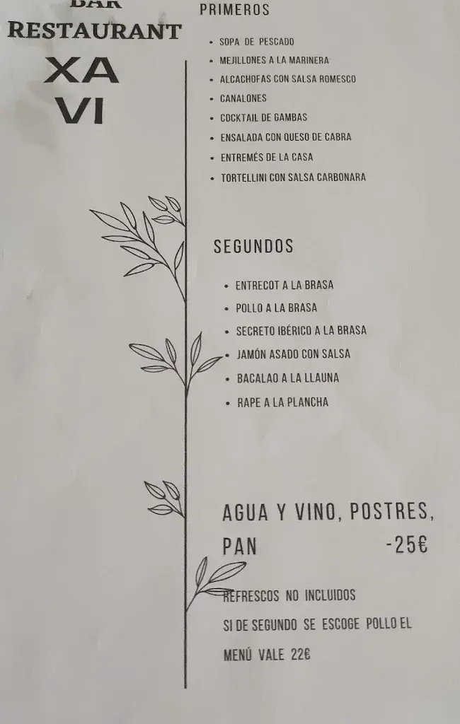 Menu_BAR RESTAURANT XAVI_Callús_image_2