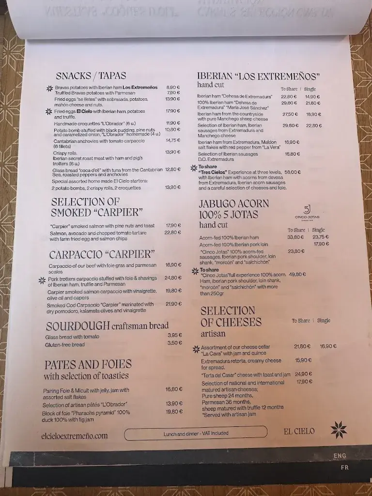 Menü_El Cielo Calella - Los Extremeños_Calella_Bild_4