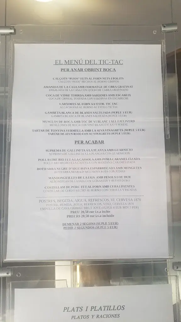 Menu_Restaurant Tic Tac_Calella_image_1