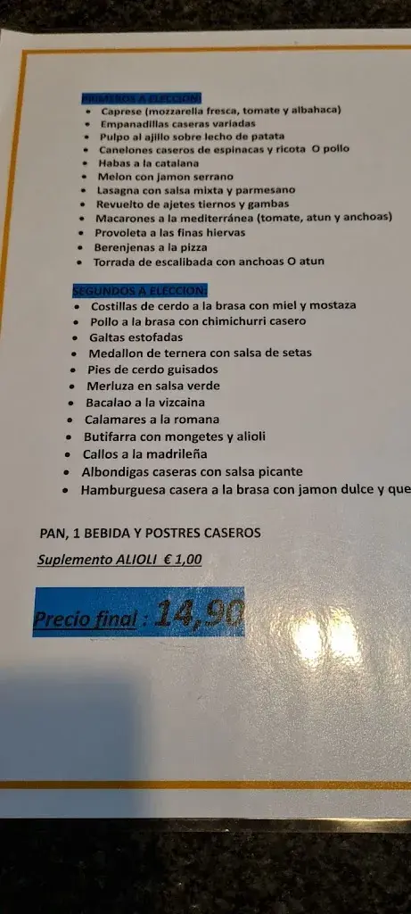 Menu_Tierra del Fuego Bar Restaurant_Calella_image_2