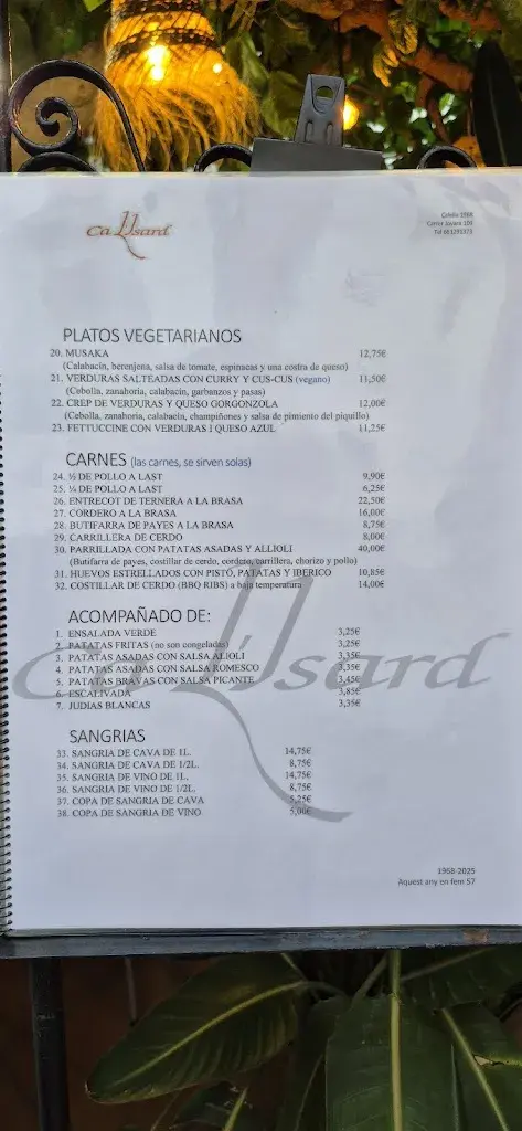 Menu_Restaurant Ca L'Isard_Calella_image_3