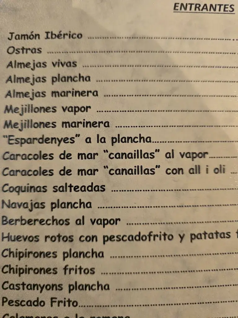 Menu_Restaurant la Peixateria_Calella_image_1