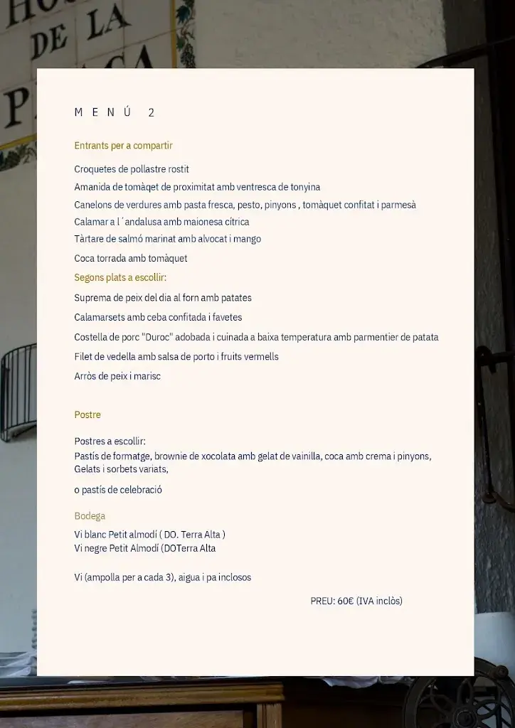 Menu_Hostal de la Plaça_Cabrils_immagine_3