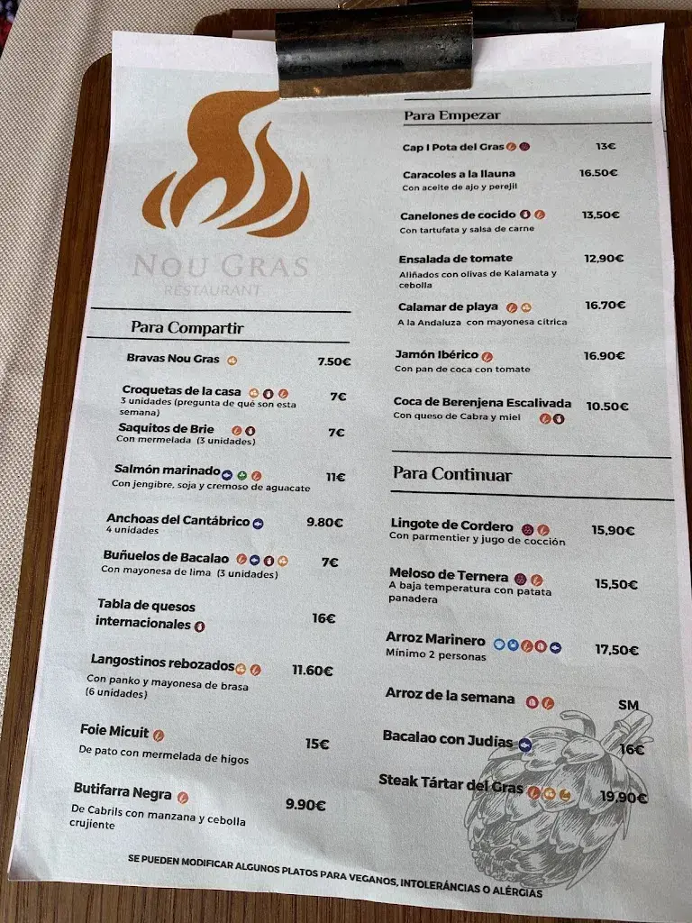 Menu_Nou Gras Restaurant_Cabrils_immagine_4