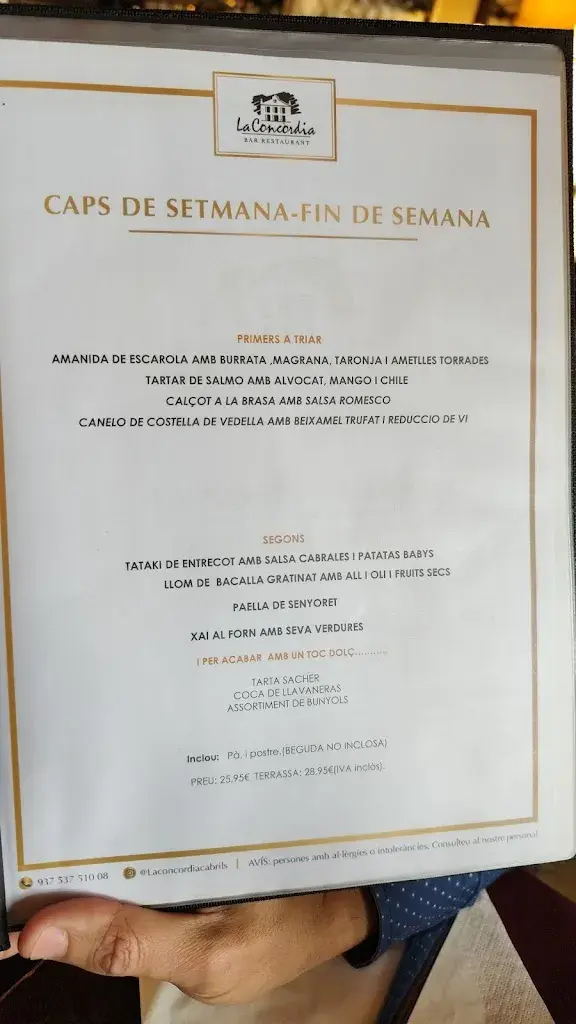 Menu_La Concòrdia. Bar. Restaurant_Cabrils_image_1