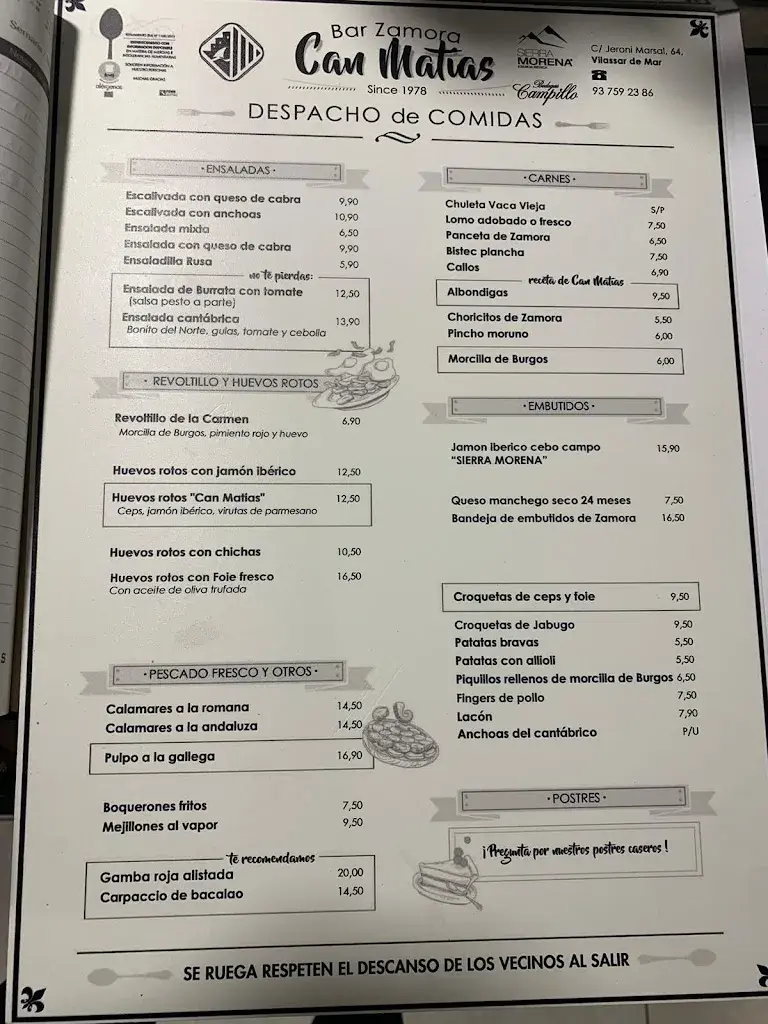 Menu_Can Matías Bar Zamora_Cabrils_image_4