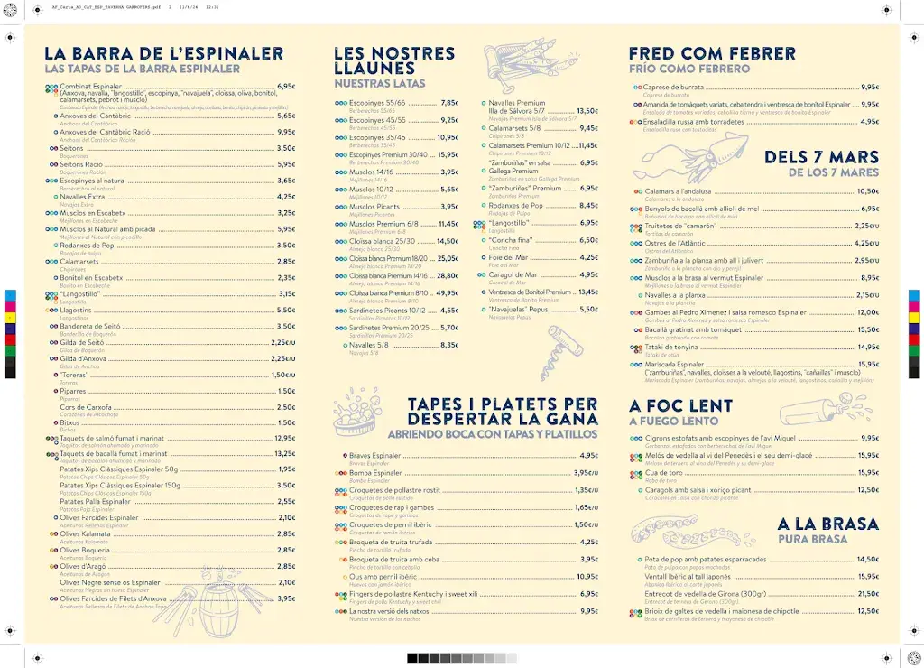 Menu_Restaurant - Botiga Espinaler_Cabrils_image_1