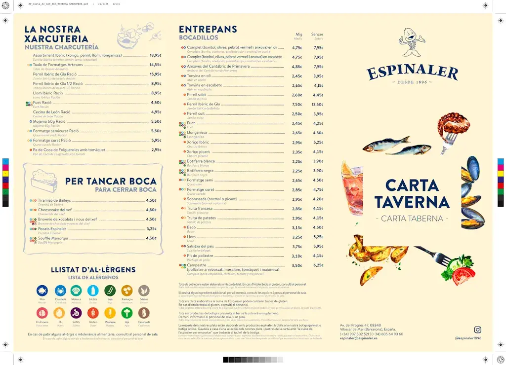 Menu_Restaurant - Botiga Espinaler_Cabrils_image_2
