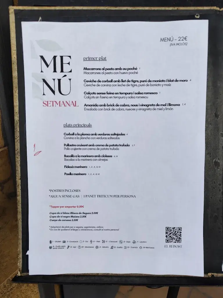 Menu_El Rebost de Premià_Cabrils_image_1