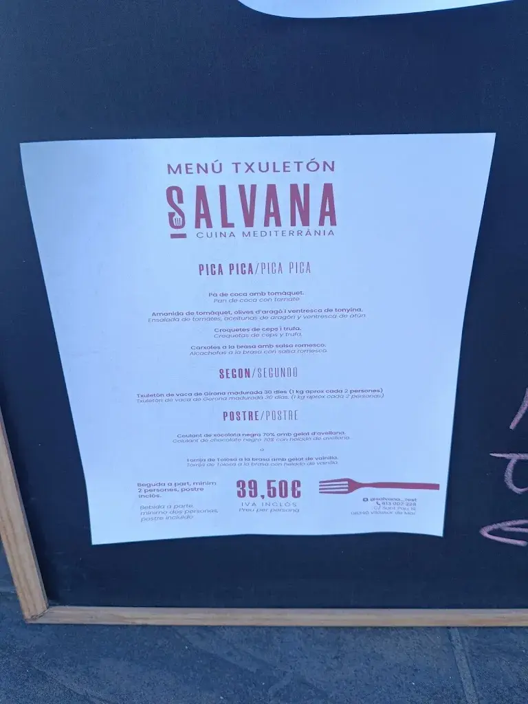 Menu_Salvana restaurant_Cabrils_image_3