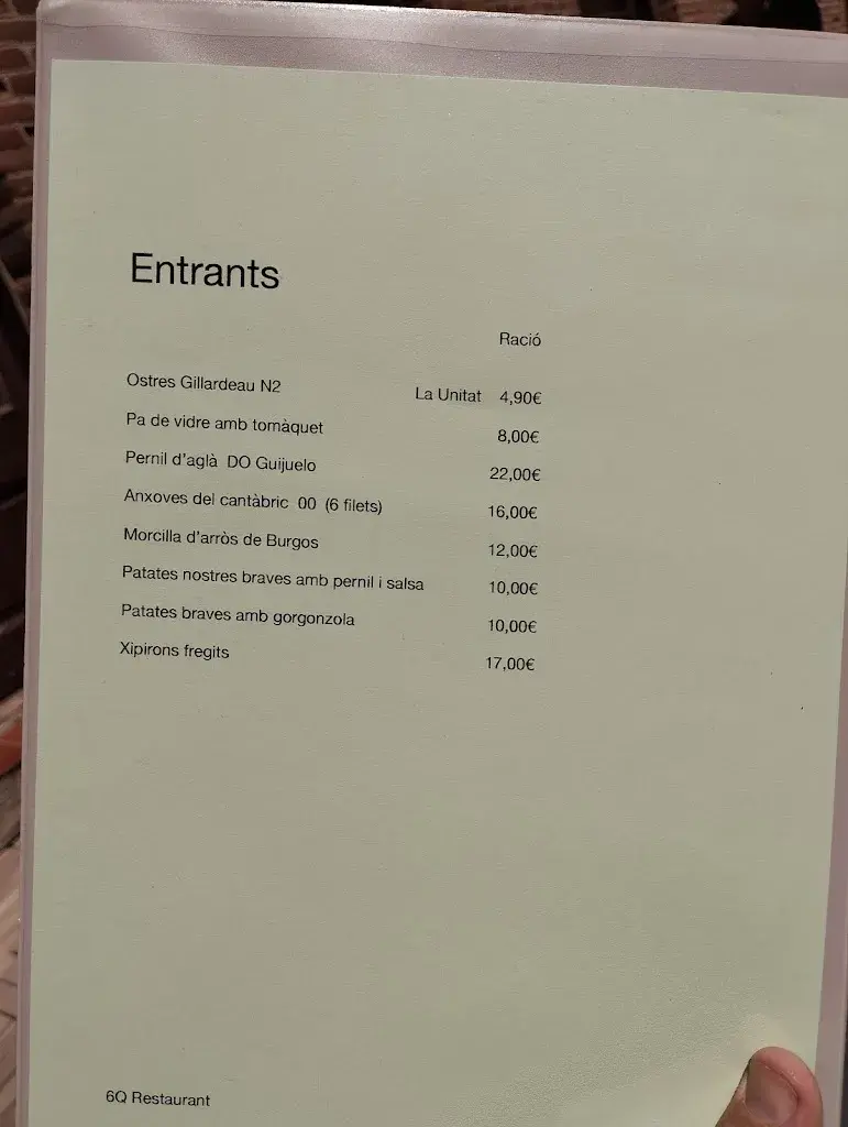 Menu_6Q Restaurant Modernista_Canet de Mar_image_4