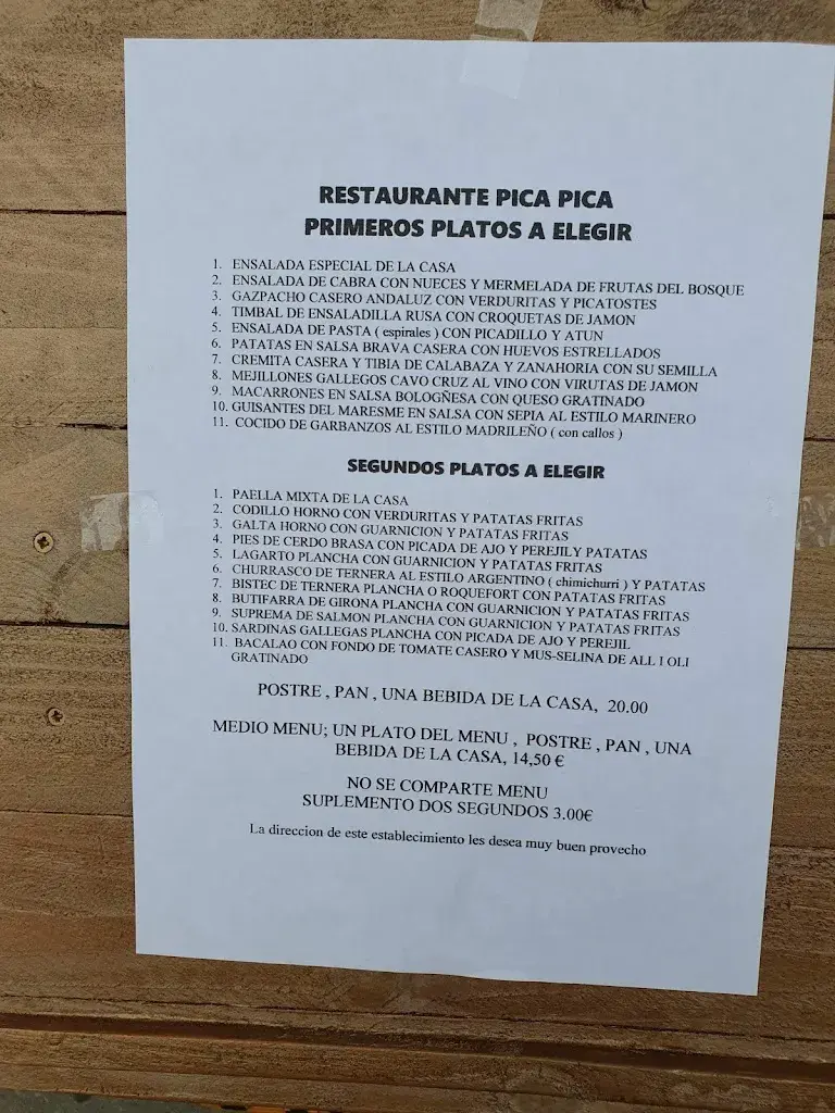 Menu_Restaurant Pica Pica de canet_Canet de Mar_immagine_1
