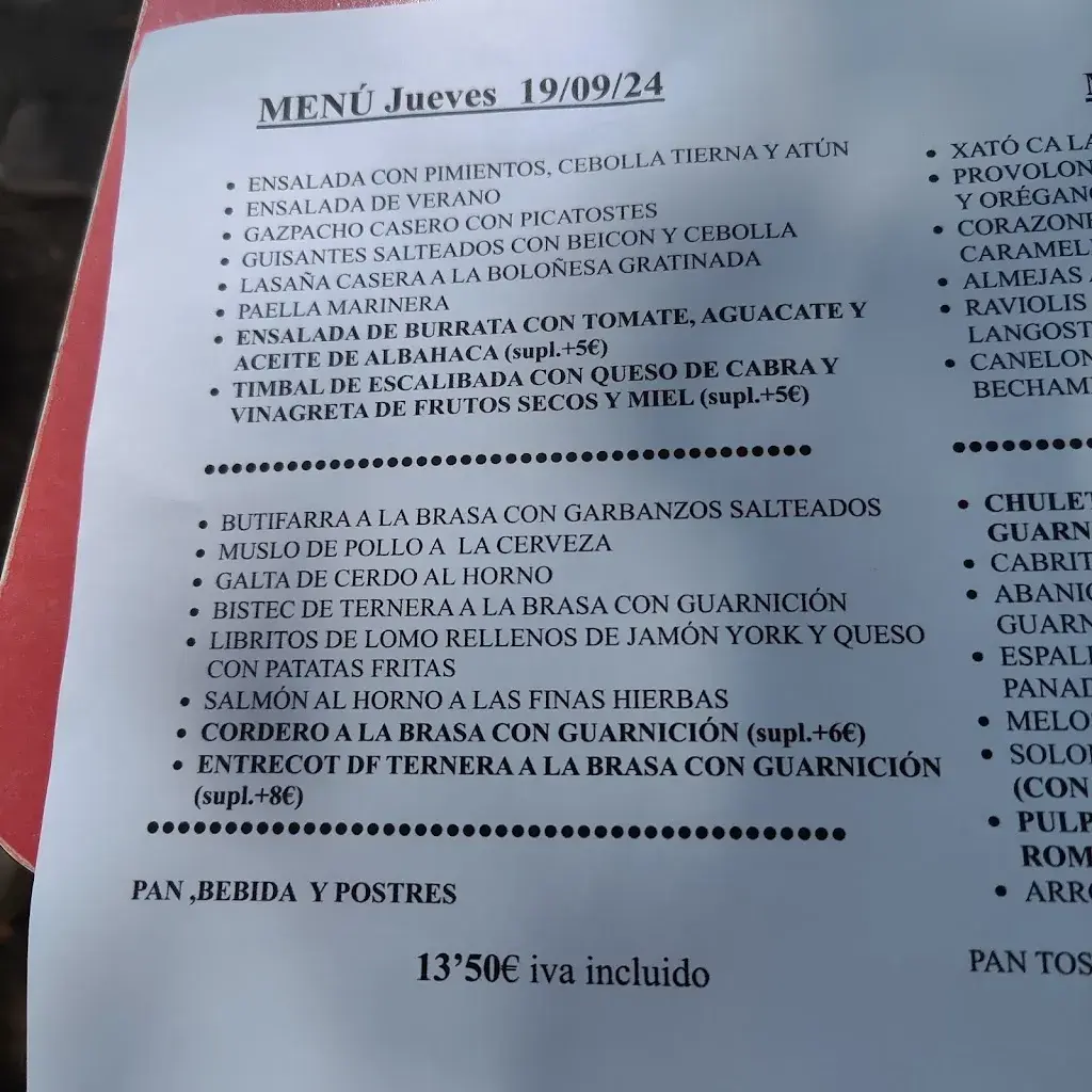 Menu_La Taberneta - Ca la Ingrid_Canyelles_image_1