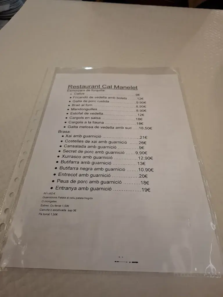 Menu_Cal Manelet_Canyelles_image_1