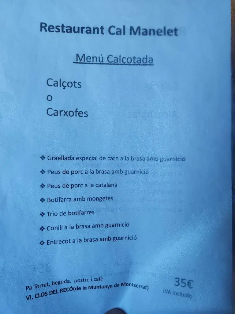 Menu_Cal Manelet_Canyelles_image_3