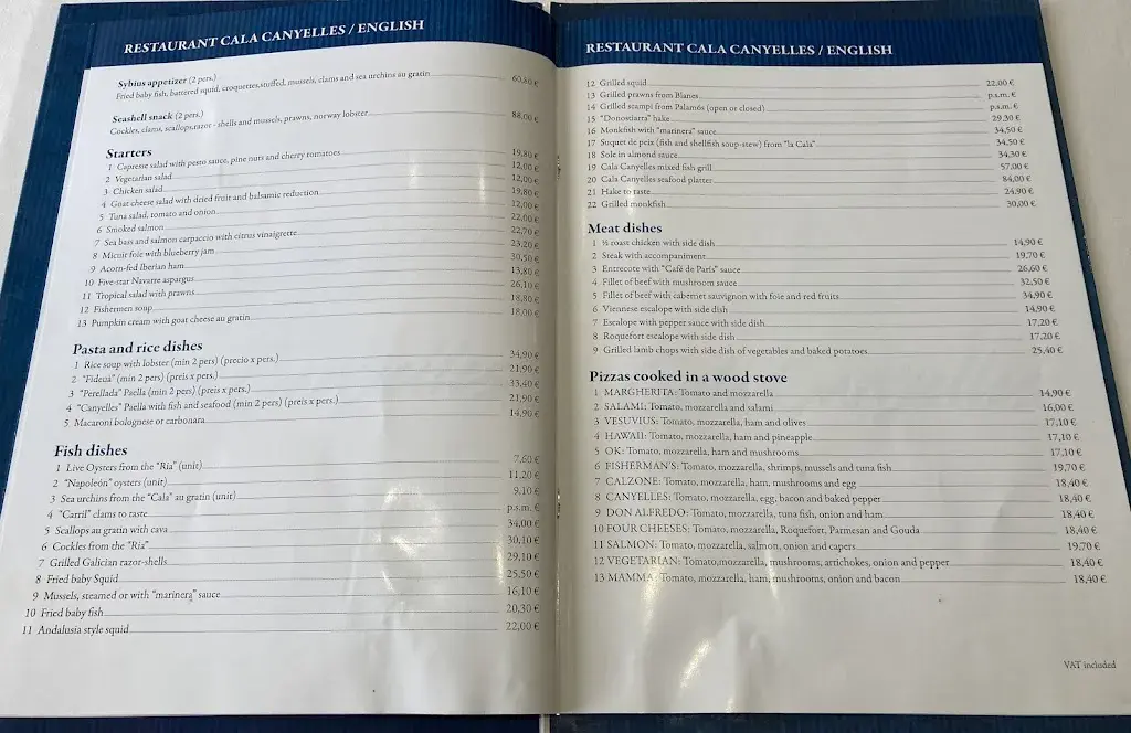 Menu_Restaurant Sybius Cala Canyelles_Canyelles_immagine_2