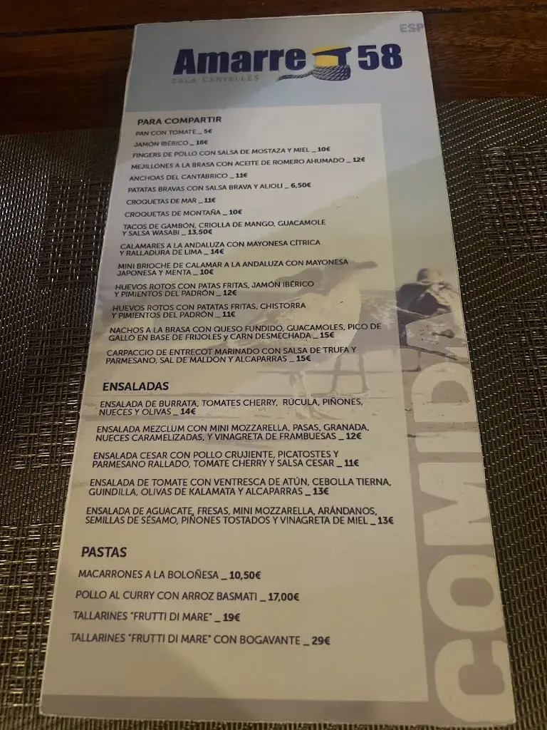 Menu_Amarre58 Canyelles_Canyelles_image_1