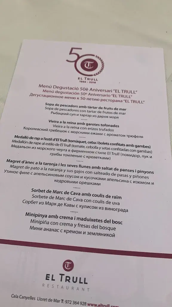 Menu_Restaurant El Trull_Canyelles_image_3