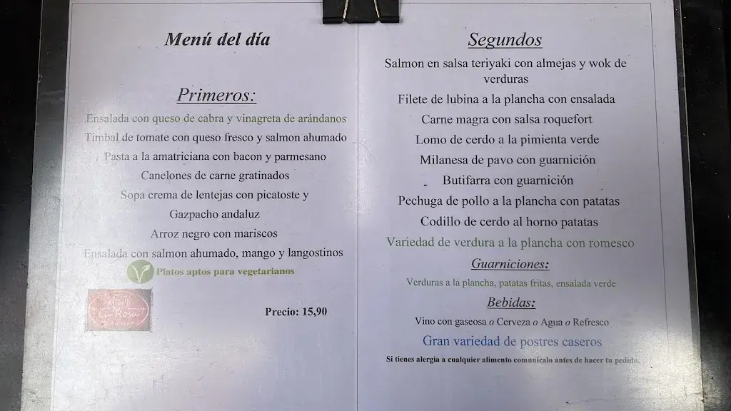 Menu_La Rosa Restaurant_Caldes de Montbui_image_1