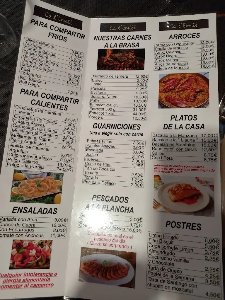 Menu_restaurant ca l' emili_Caldes de Montbui_image_2