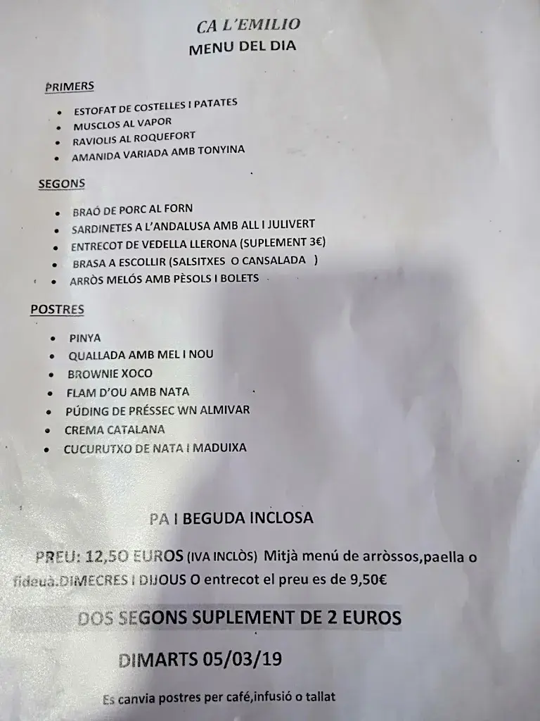 Menu_restaurant ca l' emili_Caldes de Montbui_image_4