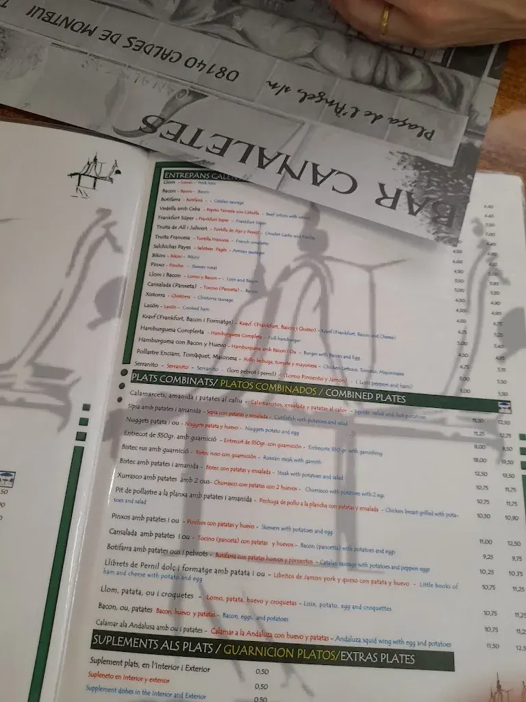 Menu_Bar Canaletas_Caldes de Montbui_image_3