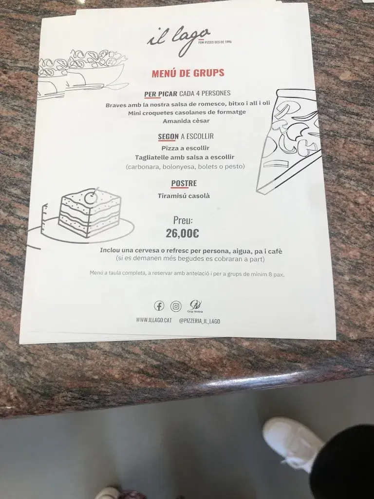 Menu_Pizzeria Il Lago_Caldes de Montbui_image_4