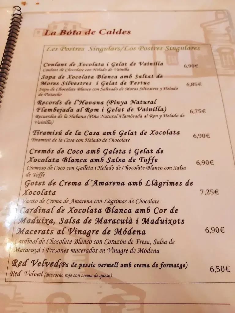 Menu_Restaurant La Bota de Caldes_Caldes de Montbui_image_2