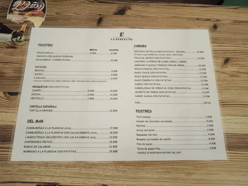 Menu_LA PERFECT@ NARON_Narón_image_1