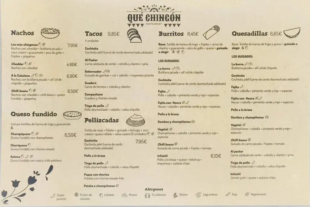 Menu_Qué Chingón_Caldes de Montbui_image_1