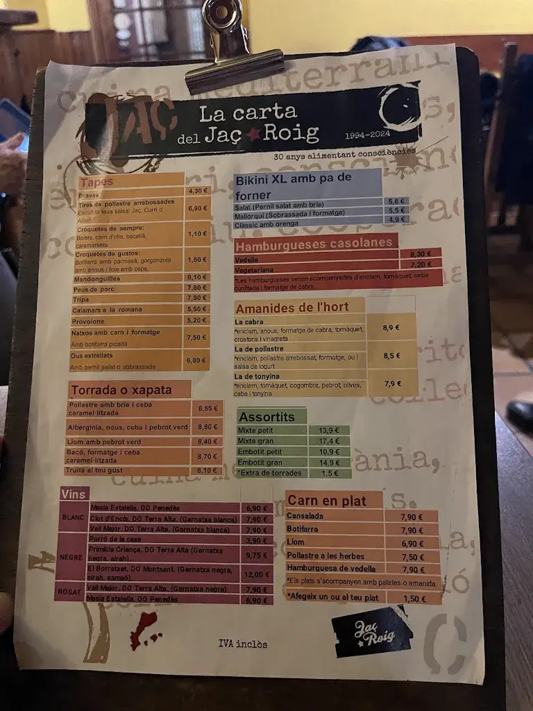 Menü_Jaç Roig_Capellades_Bild_1