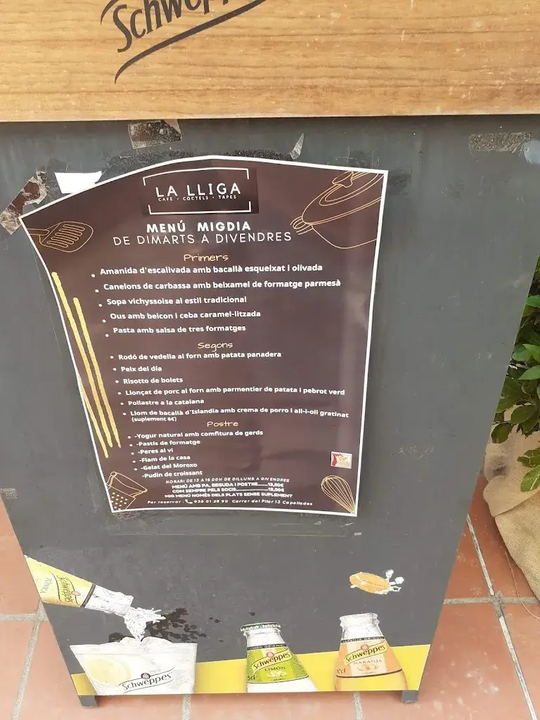 Menu_Cafeteria La Lliga_Capellades_image_1