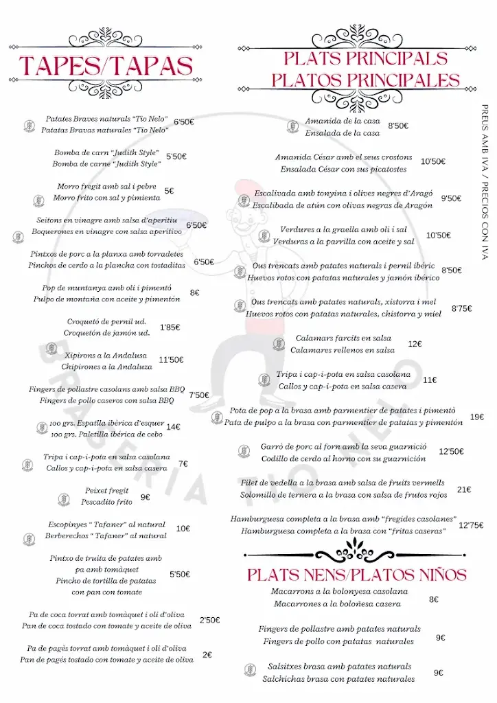 Menu_Restaurant Tio Nelo_Capellades_image_1