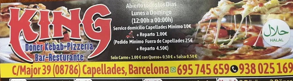 Menu_King doner kebab Pizzeria_Capellades_image_2