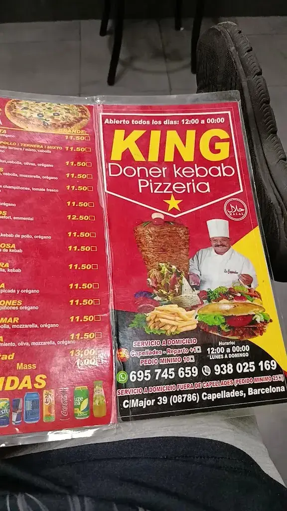 Menu_King doner kebab Pizzeria_Capellades_image_3