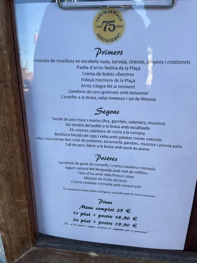 Menu_Restaurant La Plaça_Casserres_image_4