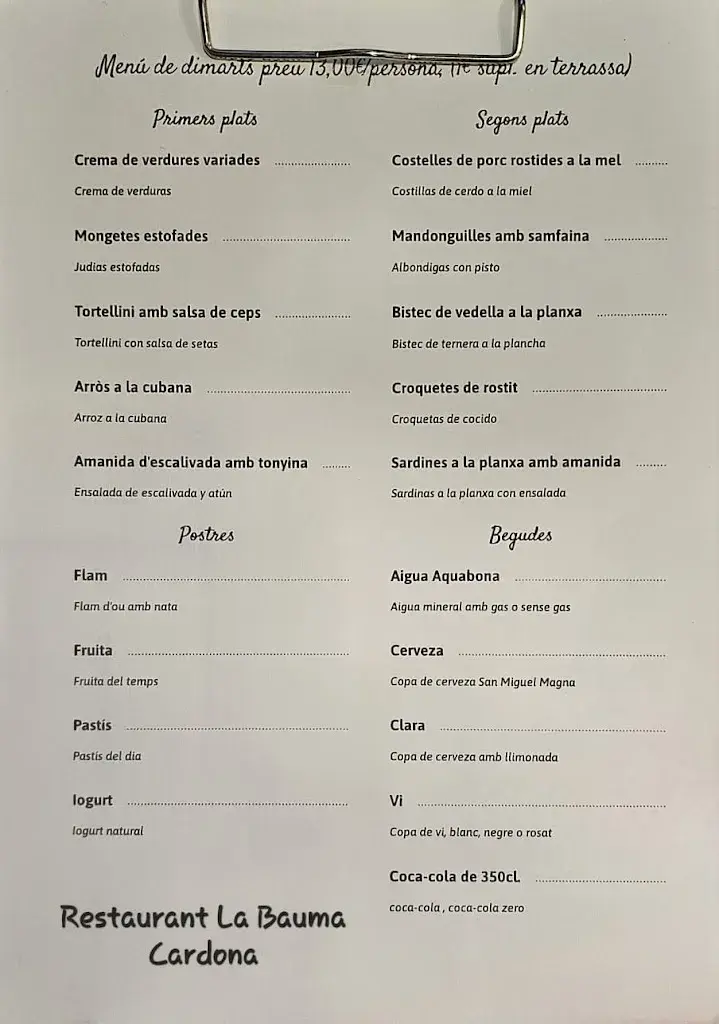 Menü_La Bauma_Cardona_Bild_2