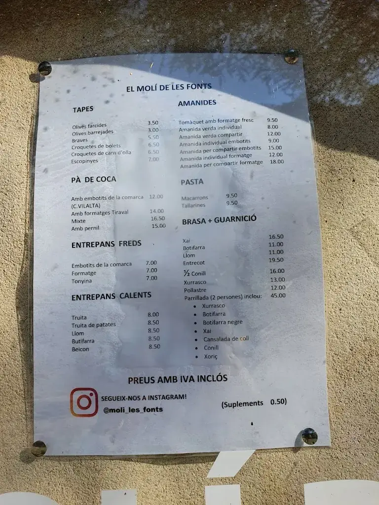 Menu_Restaurant El Molí de les Fonts_Castellar de nHug_image_3