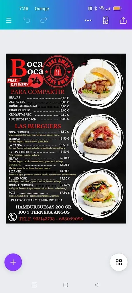 Menu_Restaurant Boca Boca_Cardedeu_immagine_1