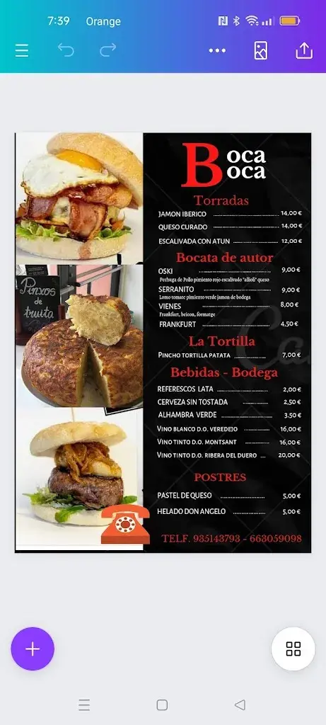 Menu_Restaurant Boca Boca_Cardedeu_immagine_2