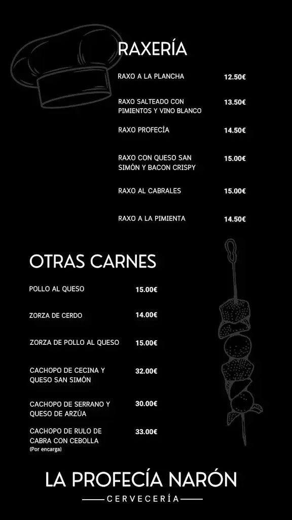 Menu_La Profecia Cerveceria_Narón_image_2